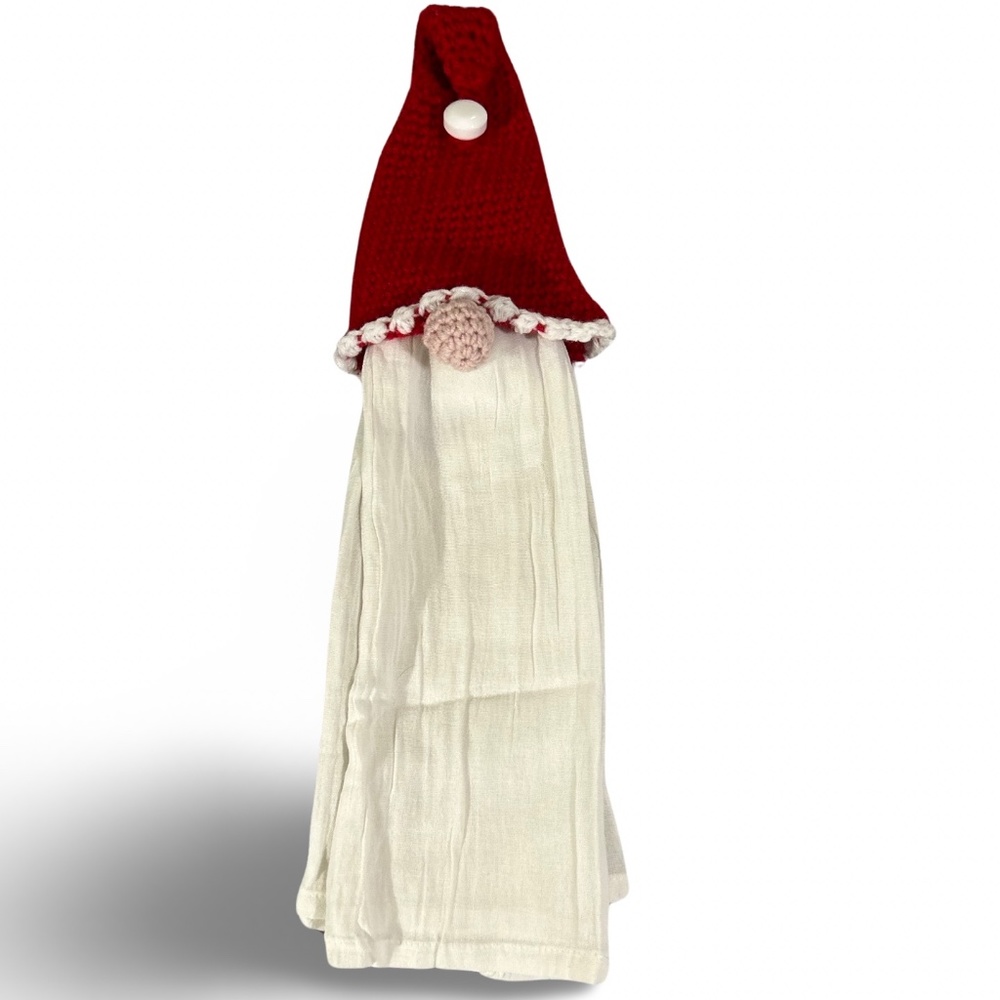 Gnome Crochet Handmade Kitchen Hanging Towel NWOT